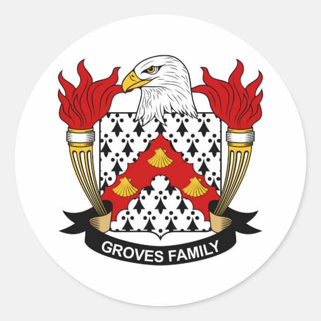 Waldungs-Familienwappen Runder Aufkleber (Vorderseite)