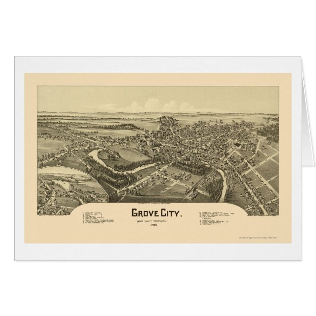 Waldungs-Stadt, panoramische Karte PAs - 1901 (Vorderseite (Horizontal))