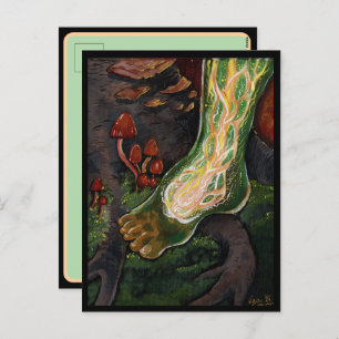 Waldverbindung~Wurzeln Feiertagspostkarte