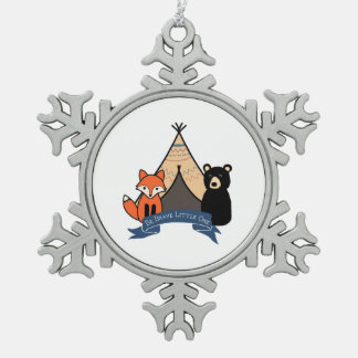 Waldverzierung für Baby Schneeflocken Zinn-Ornament