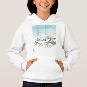 Waldvögel im Winter Hoodie