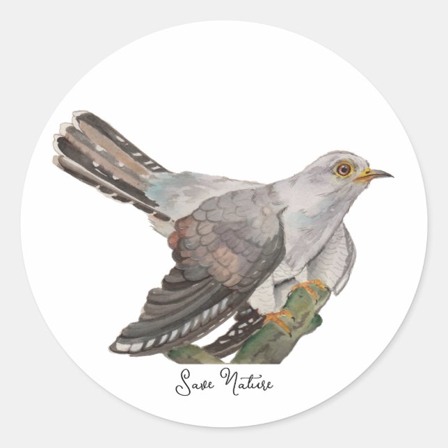 Waldvögel in Aquarellen Runder Aufkleber (Vorderseite)