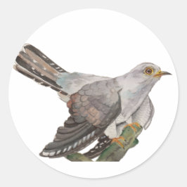 Waldvögel in Aquarellen Runder Aufkleber
