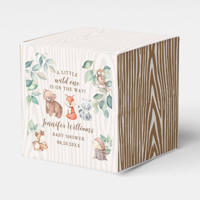 Waldwald Baby Boy Dusche Bonbonbonbonbongeschenkbo Geschenkschachtel (Vorderseite)