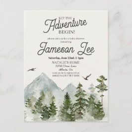 Waldwald-Babydusche einladen Postkarte