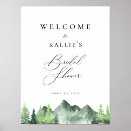 Waldwald Brautparty Willkommen Poster