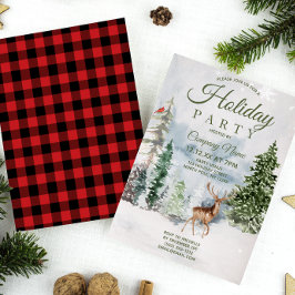 Waldwald Firmenfeiertag Weihnachtsfest Party Einladung