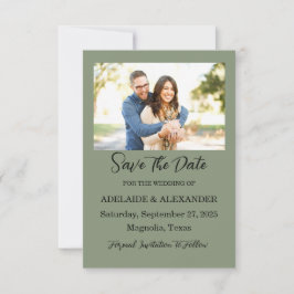 Waldwald Foto Hochzeit Grün Save The Date