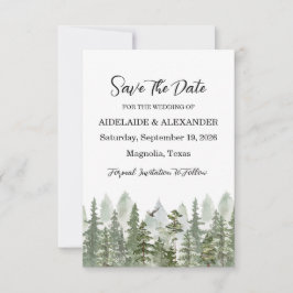 Waldwald Foto Hochzeit Grün Save The Date