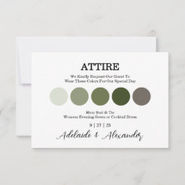 Waldwald Moderne Hochzeitskarte für Grüne Kleidung Karte