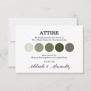 Waldwald Moderne Hochzeitskarte für Grüne Kleidung Karte