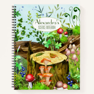 Waldwald-Pilze-Pflanze Moss Notizbuch