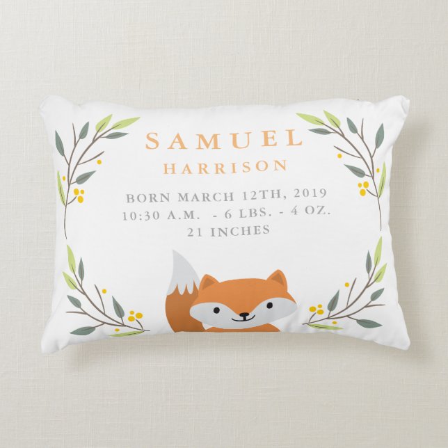 Waldwaldgeburts-Notfall - Fox-Kinderzimmer-Kissen Dekokissen (Vorderseite)