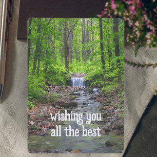 Waldwasserfall Feiertagskarte