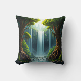 Waldwasserfall Kissen