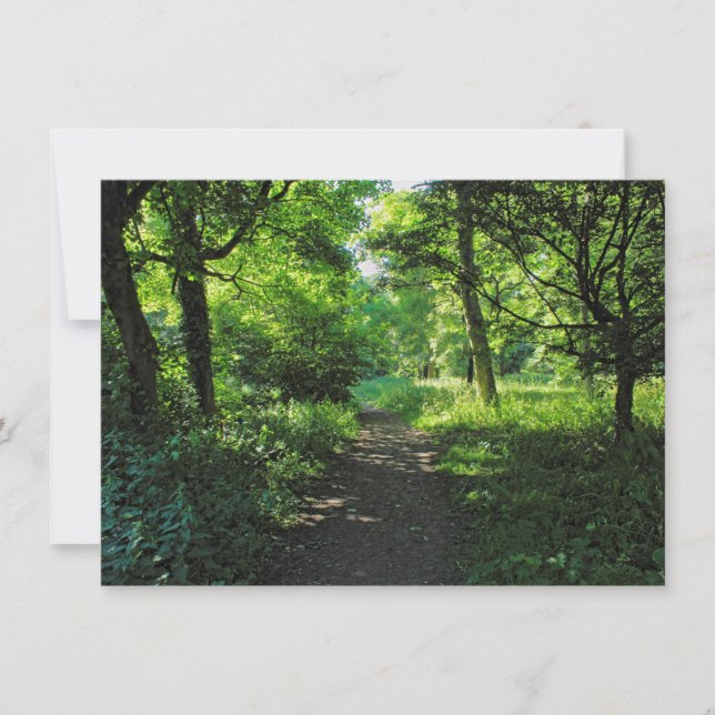 Waldweg. Blackweir Woods, Cardiff, Wales. Karte (Vorderseite)
