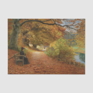 Waldweg im Herbst Brendekilde Seidenpapier