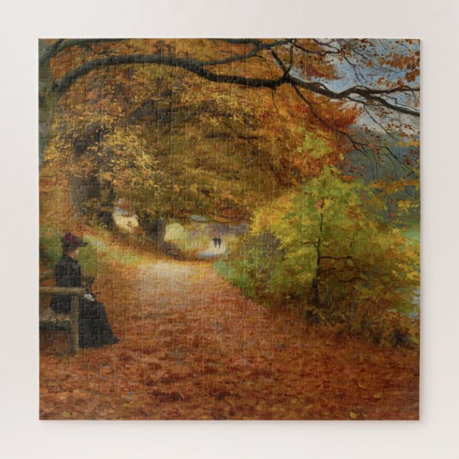 Waldweg im Herbst Hans Andersen Brendekilde (Vertikal)