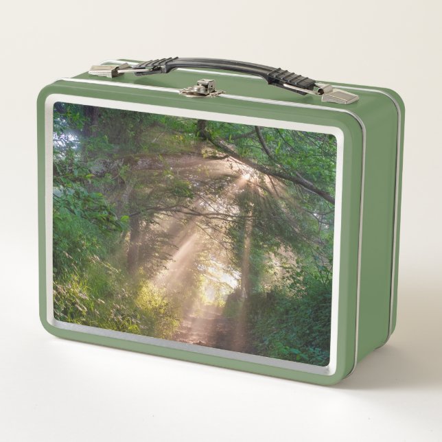 Waldweg Metall Brotdose (Vorderseite)