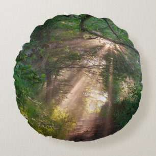 Waldweg Rundes Kissen
