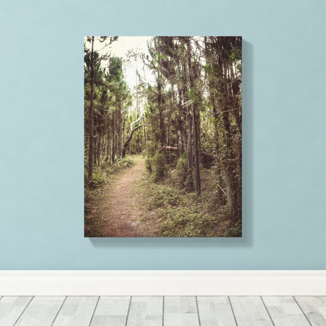 "Waldweg" Wandkunst Leinwanddruck (Insitu (Holzboden))