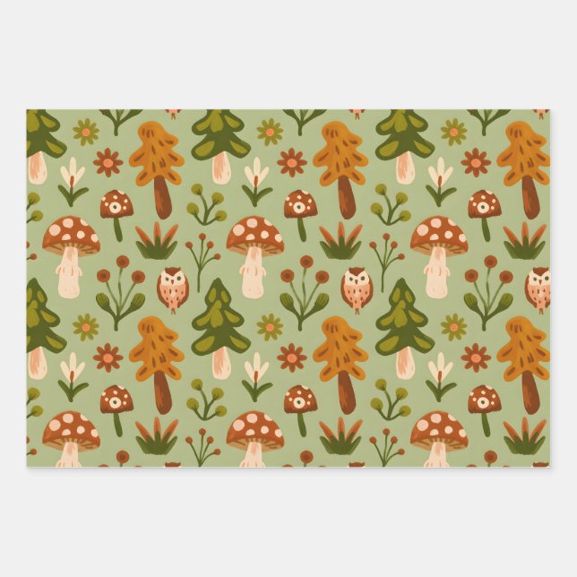 Waldwhimsy  geschenkpapier set (Vorderseite)