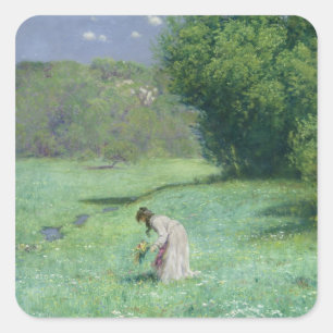 Waldwiese, 1876 quadratischer aufkleber