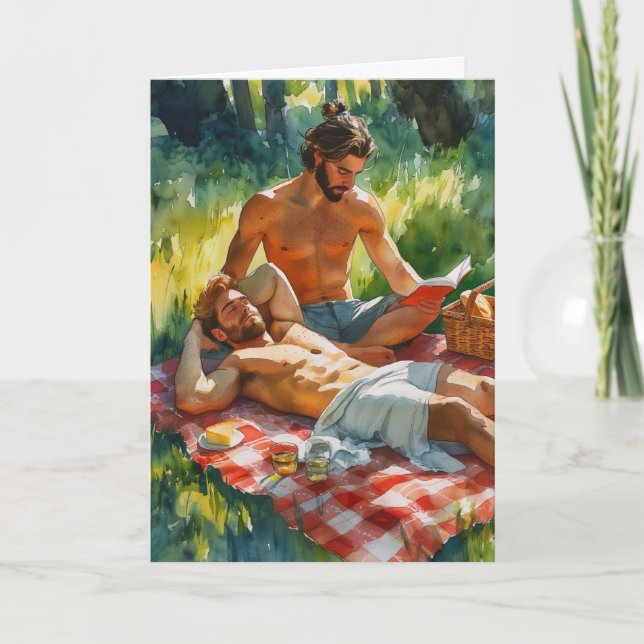 Waldwiese Picknick Serenität Karte (Vorderseite)