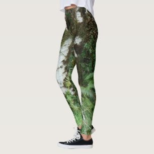 Waldwiesen-Baum-Farne ganz über Druck-Leggings Leggings