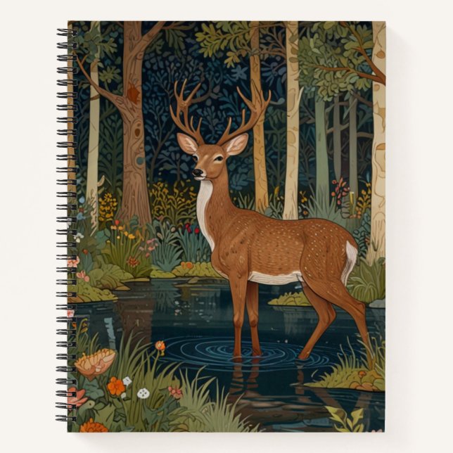 Waldwild boho waldlandschaftliche Vegetation Notizbuch (Vorderseite)