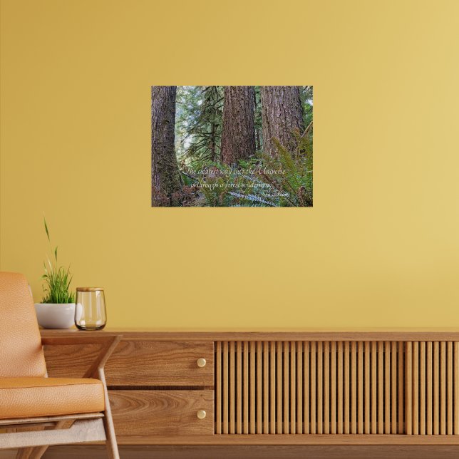 Waldwild John Muir Nature Zitat Poster (Wohnzimmer 2)