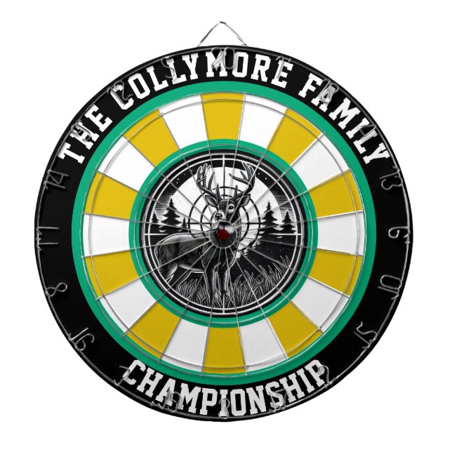 Waldwild mit Zielüberlagerung Dartscheibe (vorne)