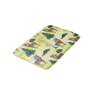 Waldwild Wasserfarbe Badematte