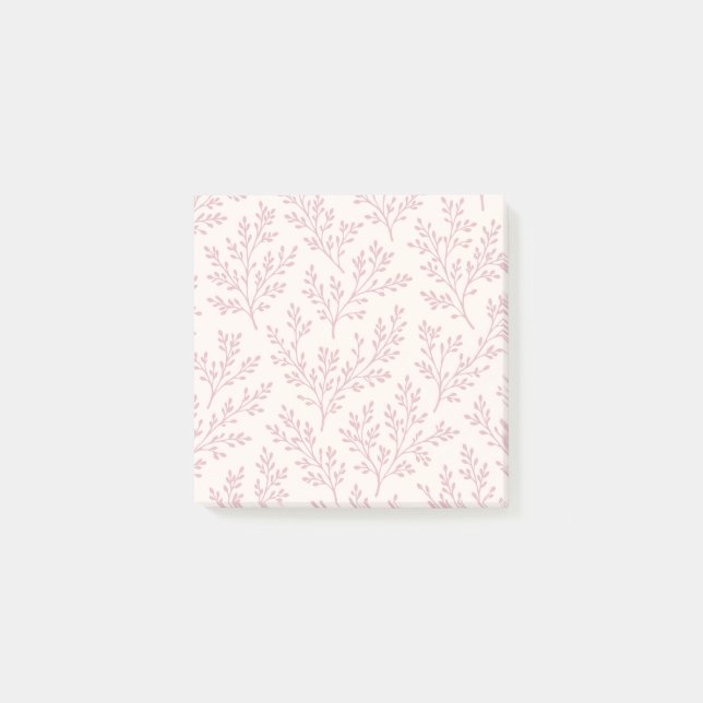 Waldzweige Gedämpfte Rose - Neutral Post-it Klebezettel (Vorderseite)