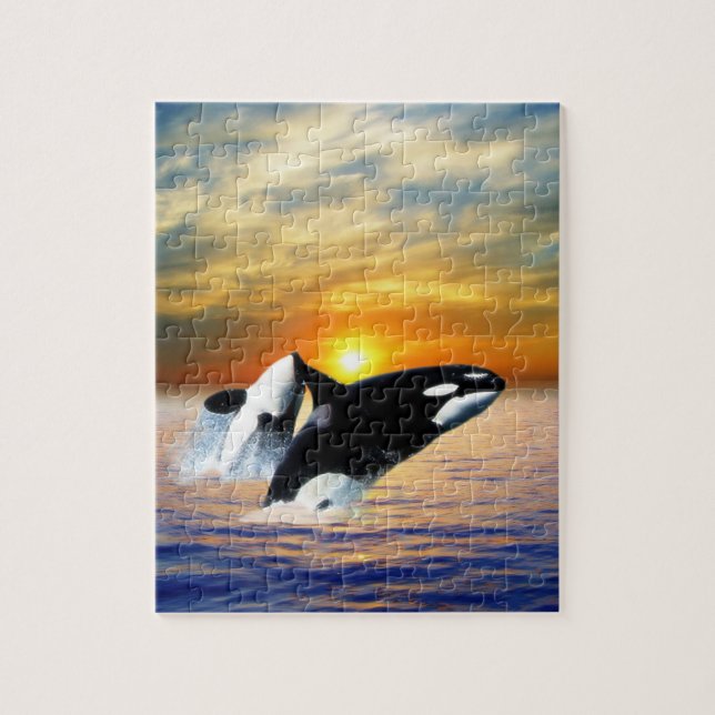 Wale bei Sonnenuntergang (Vertikal)