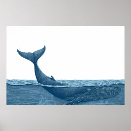 Wale im Ozean Klein Poster
