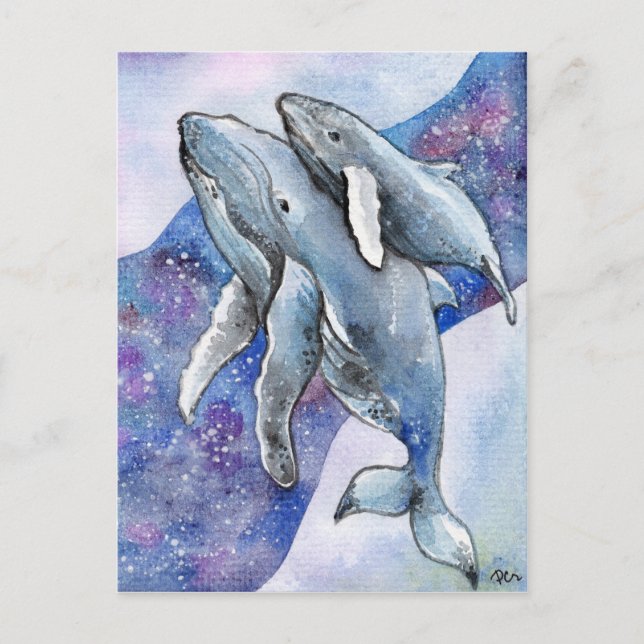 Wale im Star River Postkarte (Vorderseite)