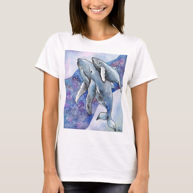 Wale im Star River T-Shirt (Vorderseite)