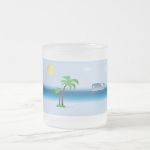 Wale in cooler Tasse im Ozean