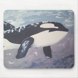 Wale können fliegen mousepad