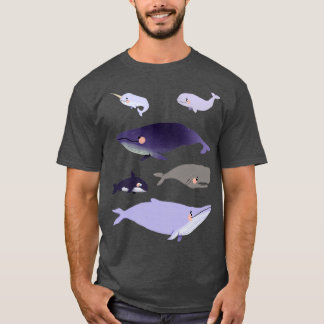 Wale Niedlich, Lila und rosa Tierdarstellung Pa T-Shirt
