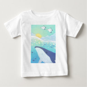 Wale, Seagulls und Illustrationen im Sommer des Oz Baby T-shirt