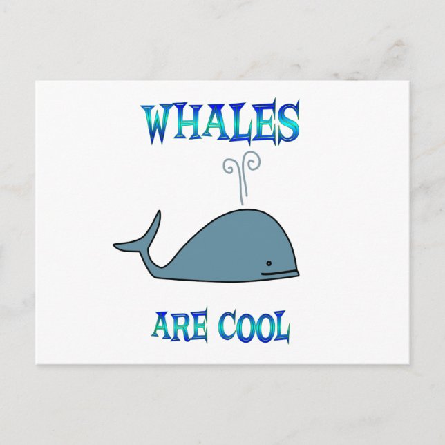 Wale sind Cool Postkarte (Vorderseite)