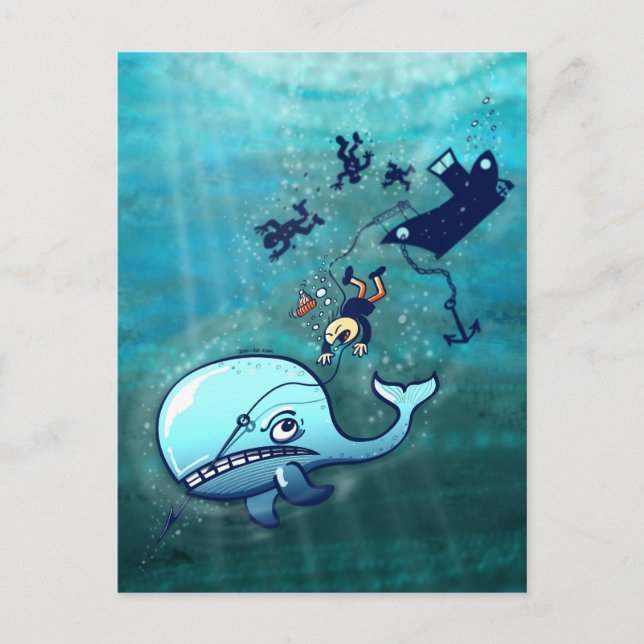Wale sind zornig! postkarte (Vorderseite)