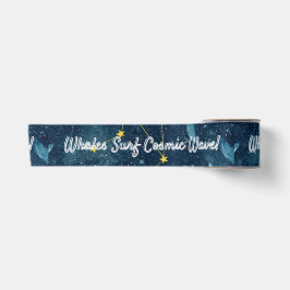 Wale surfen kosmische Wellen Blaue Sternbilder Satinband