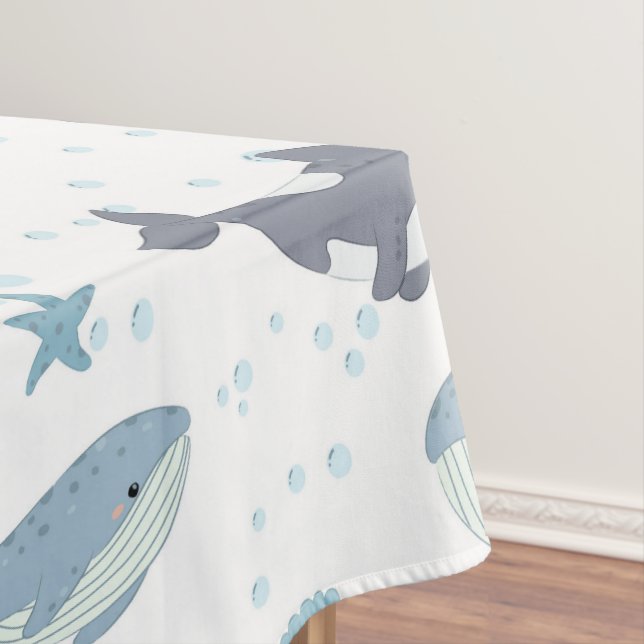 Wale und Killerwale Tischdecke (Beispiel)