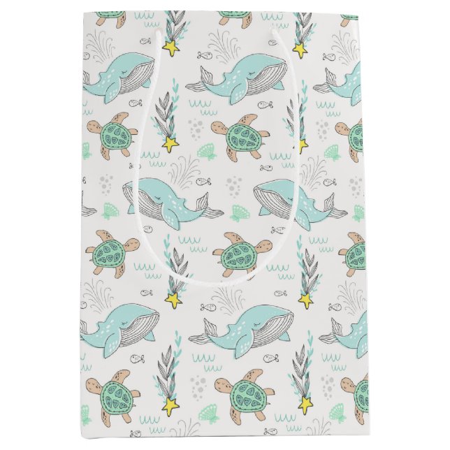 Wale und Schildkröten Mittlere Geschenktüte (Vorderseite)
