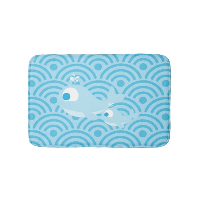 Wale und Waves Badematte (Vorderseite)