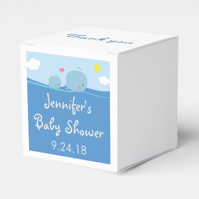 Wale unter der Sea Baby Shower Fevor Box Geschenkschachtel (Vorderseite)