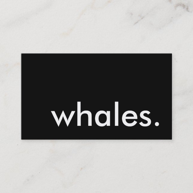 Wale. Visitenkarte (Vorderseite)